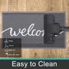 Olanly Garden Dirt Trapper Entryway Mat of Outdoor Indoor Washable Home Doormat Cute Letters Non-Slip Door Mats for Front Door