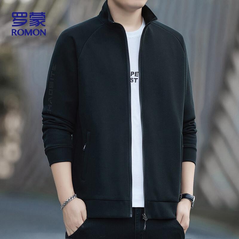 

ROMON Men s Stand Collar Cardigan Sweatshirt Jacket Model 3636 2XL