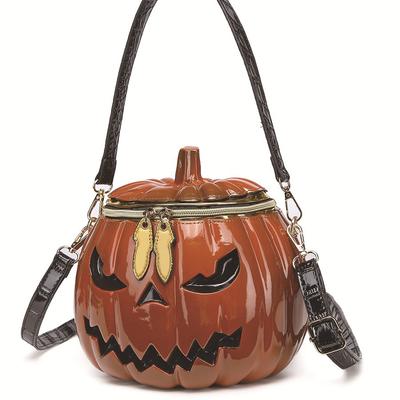 Halloween Pumpkin Shape PVC Shoulder Bag for Women High Quality Crossbody Bags Casual Bags Messenger Bag New Fashion