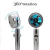 360 Turbo Hydro clear Fan Spiral High Pressure Shower Head