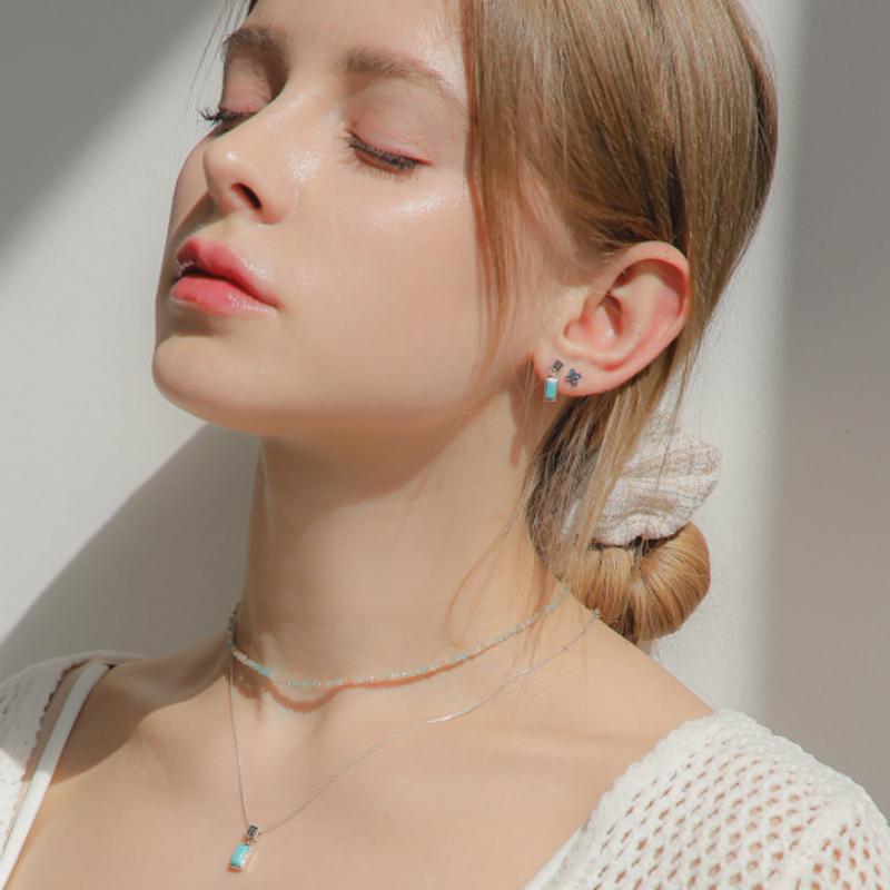 J.Lauren 14K Blue Cubic Plus Earrings G0268