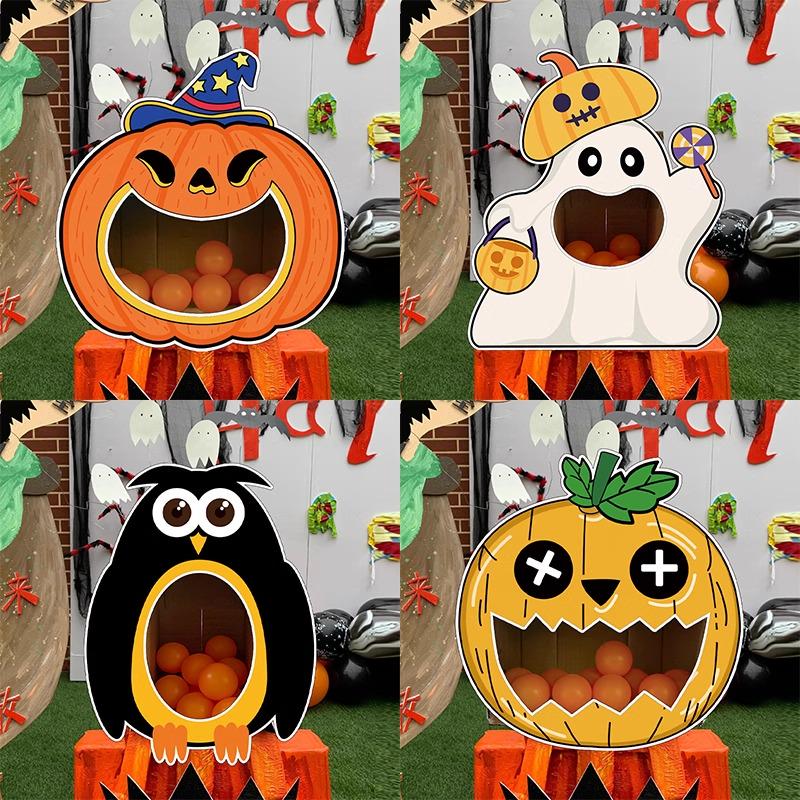 DIY Halloween Pumpkin Throwing Game Props for Kindergarten Decoration