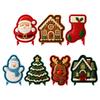 Mini Pie Crust Embosser Christmas Mini Pie Molds Reusable Pastry Stamp Food Grade Snowflake Candy Holiday Baking Tool