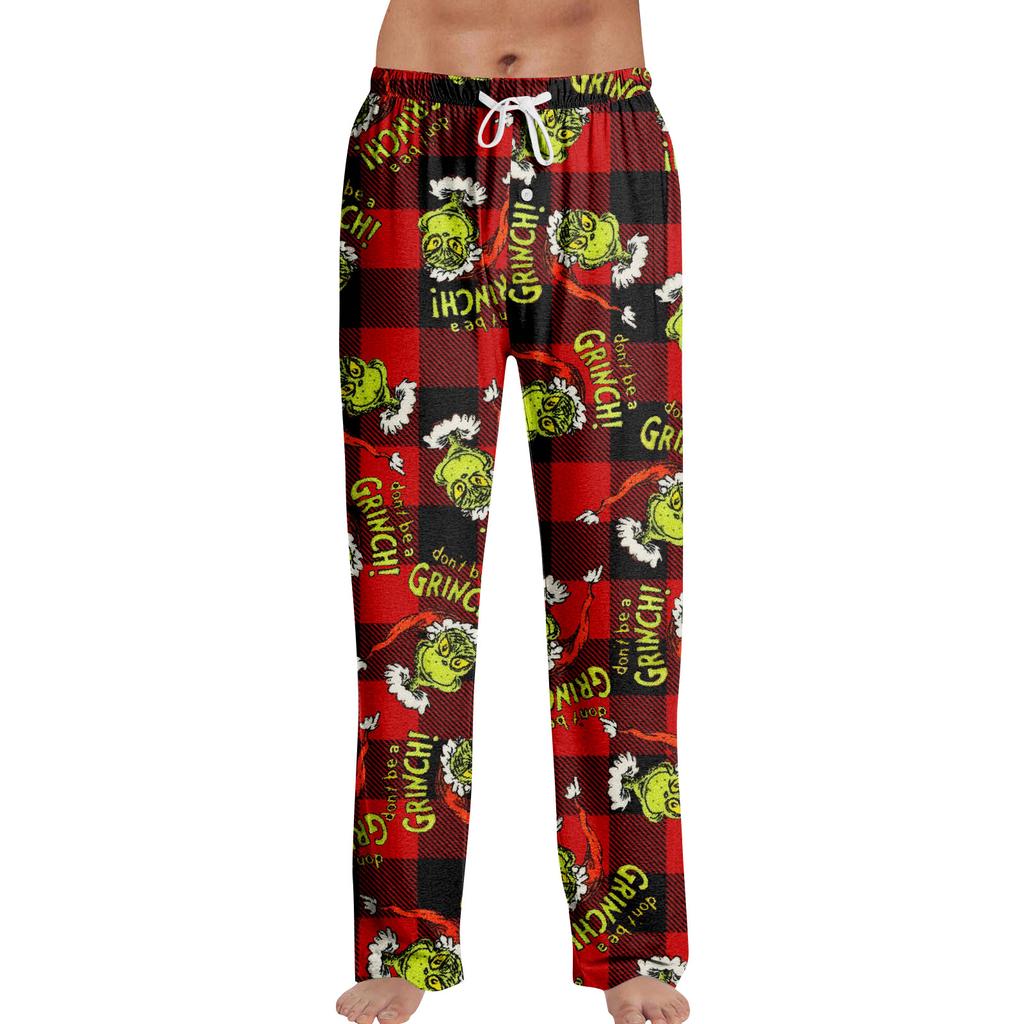 Pajama Pants Sleepwear Casual Drawstring Elastic Waist Pants Comfy Straight Yoga Loose Trousers