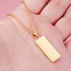 Trendy Geometric Stainless Steel Rectangle Pendant Necklace