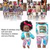 12 Inch Lovely Simulated Black Girl Doll African Baby Doll Kid   Toy Birthday Gift