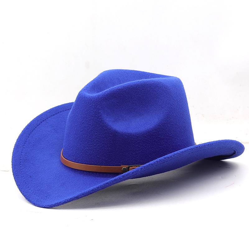 

Фетровая шляпа западного ковбоя в этническом тибетском стиле с загнутыми полями для мужчин и женщин M (56-58cm) Adjustable