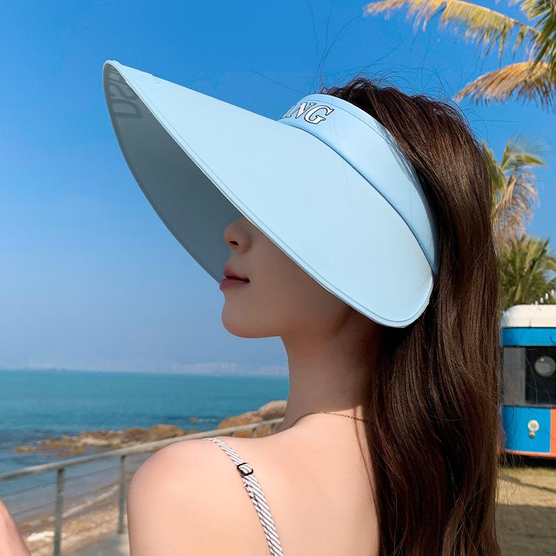 Summer UV Beach Sun Hat Cycling Outdoor Sky Top Sun Hat Women's Face Covering Sun Hat