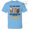 Men's Funny T-shirt Clothing It's The Most Wonderful Time for A Beer Christmas Tee Shirt Reindeer Drinking Graphic Tees Clothing