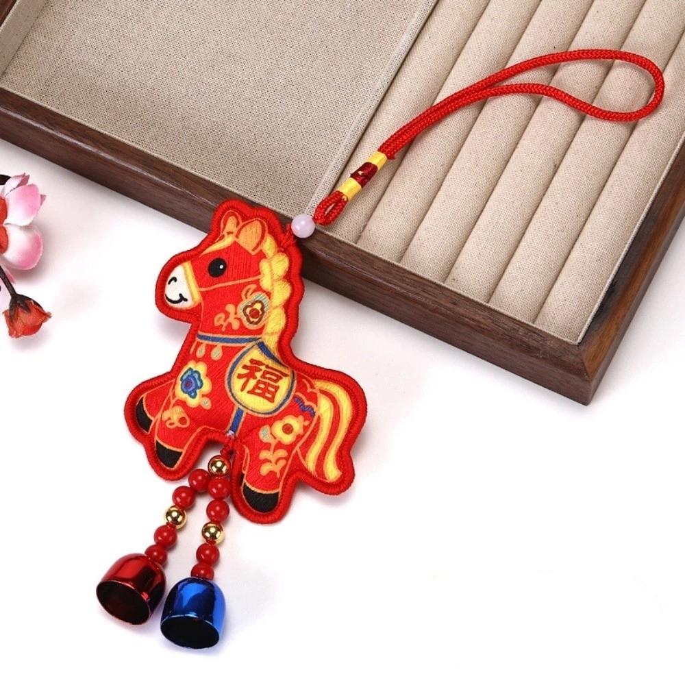 Chinese Style Horse Sachet Tassel Red Horse Gift Horse Bell Tassel Pendant Bag Charms Zodiac Incense Packet