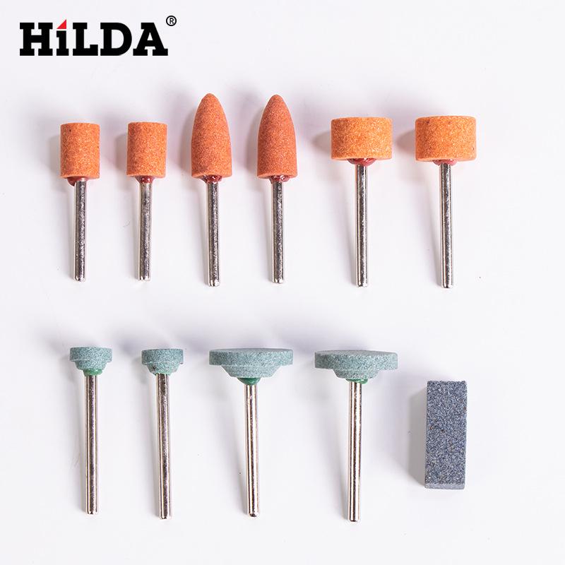 Hilda 11-Piece Stone Grinding Head Set: Electric Grinding Accessories