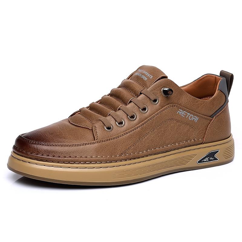 Board Shoes Men's Shoes Sports Casual Leather Shoes Men's Soft-soled Work Shoes Tide 2025