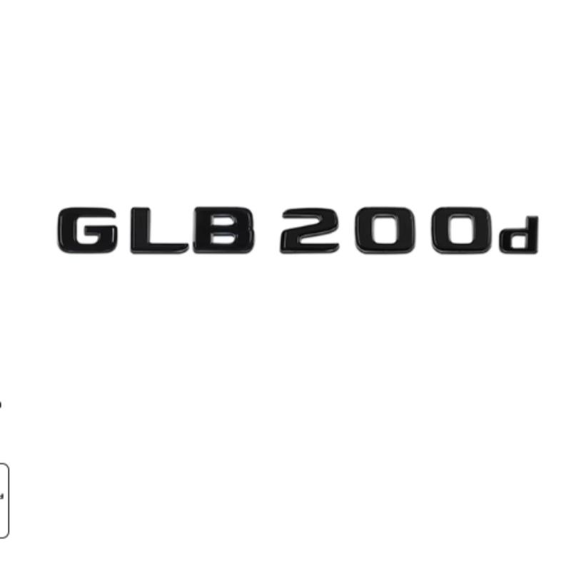 

Car 3D ABS Trunk Letters Logo Badge Emblem Decals Sticker For Mercedes Benz GLB35 GLB180 GLB200 GLB200d GLB300 X247 4Matic glossy black