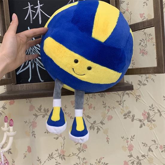 Plush Doll Cartoon Volleyball Soft Elastic Washable Cuddling Toy Sofa Car Seat Bed Decoration Throw Pillow Office Nap Pillow