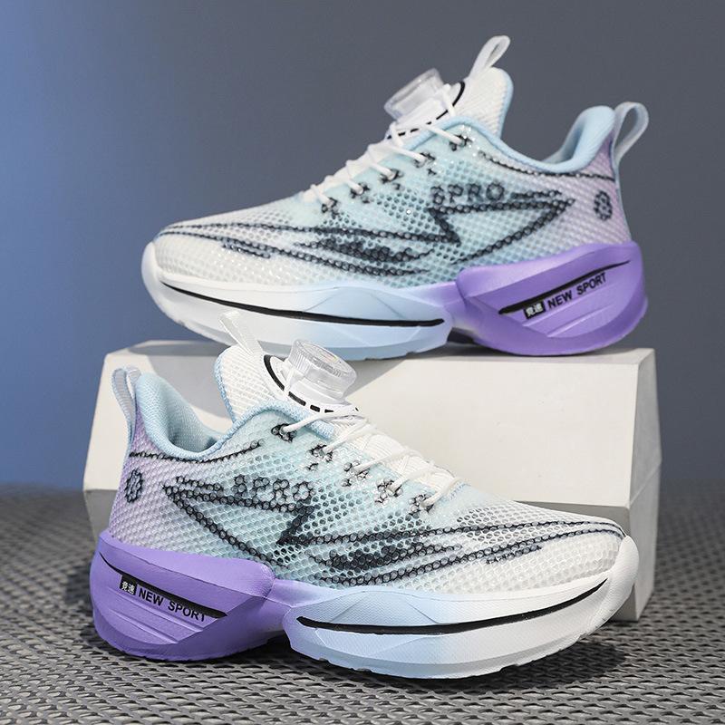 2025 New Summer Boys Shoes Children's Sports Shoes Primary School Students Lightweight Professional Carbon Plate Red Rabbit Running Shoes