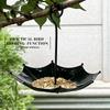 Iron Hanging Bird Feeder Durable Large Tray for Outdoor Garden Birds