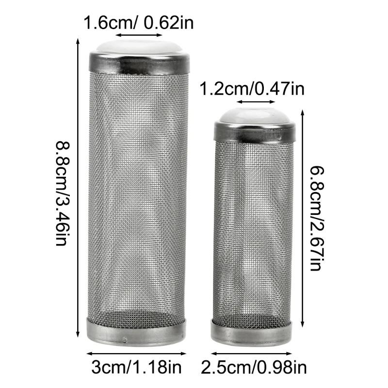 1PC Stainless steel water inlet protective sleeve, fish tank aquarium filter, water inlet filter screen sleeve