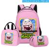 Classic Popular Novelty Singing Monsters 3D Print 3pcs/Set Student School Bags Travel Notebook Backpack Lunch Bag Pencil Case