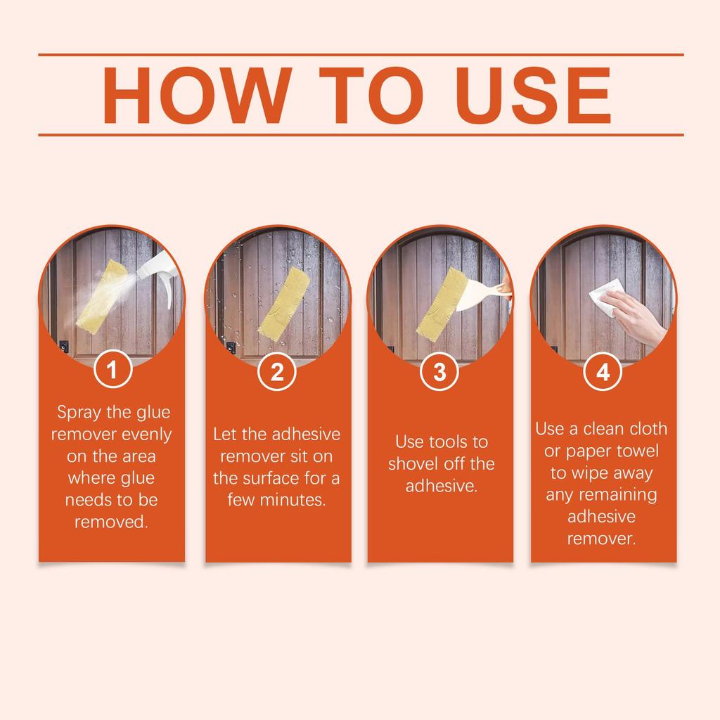 Jue-fish Household Adhesive Remover, Adhesive Sticker Glue Removal Cleaner, Universal Glue Residue Spray 100ml