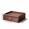 Wooden Tea Cake Storage Box Walnut Solid Wood