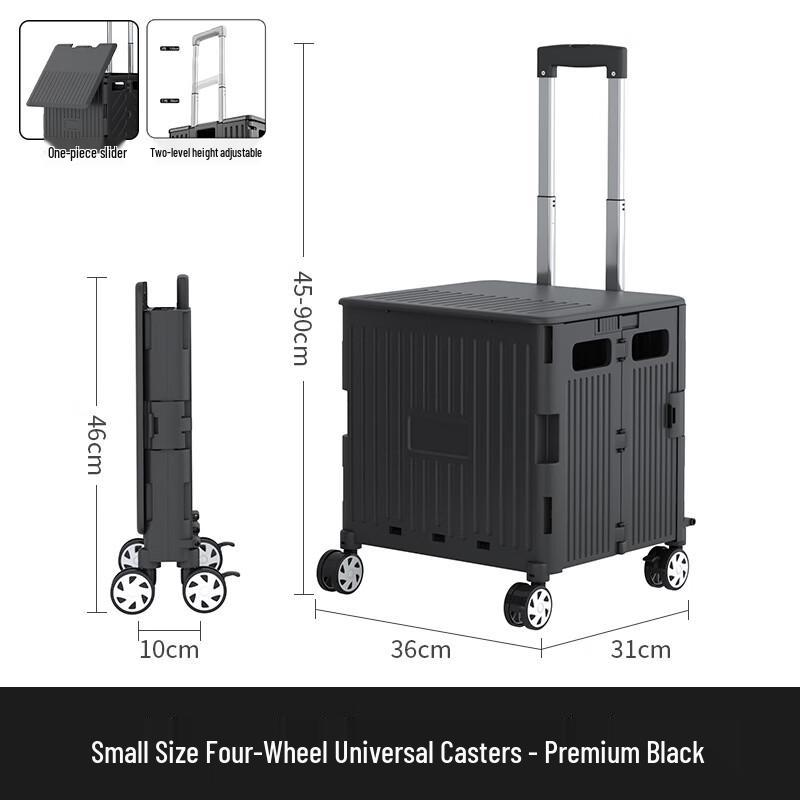 Handun Small Shopping Cart with Integrated Sliding Cover