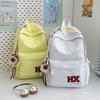 Schoolbag New Alphabet Embroidered Student School Bag Lightweight Versatile Middle School Campus Backpack Trendy Casual Backpack