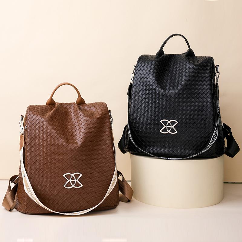 Trendy Nylon Woven Women's Backpack 2024 New Casual Outdoor Ladies Travel Bag Lightweight High Capacity Travel Shopping Shoulders Bag Girl Friend Gift
