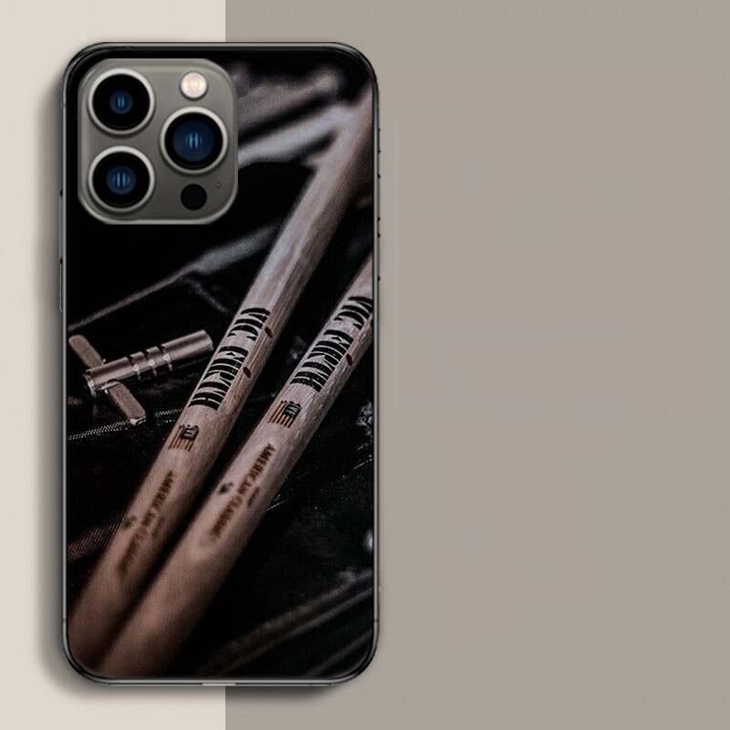 Musical Instrument Drum rock Phone Case For Apple Iphone 16E 16 17 Pro Max Air 15 Pro 14 Plus 12 13 Mini Cover Cute Fund