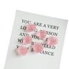 Matte Frosted Tea Rose Resin Earrings Studs for DIY Jewelry