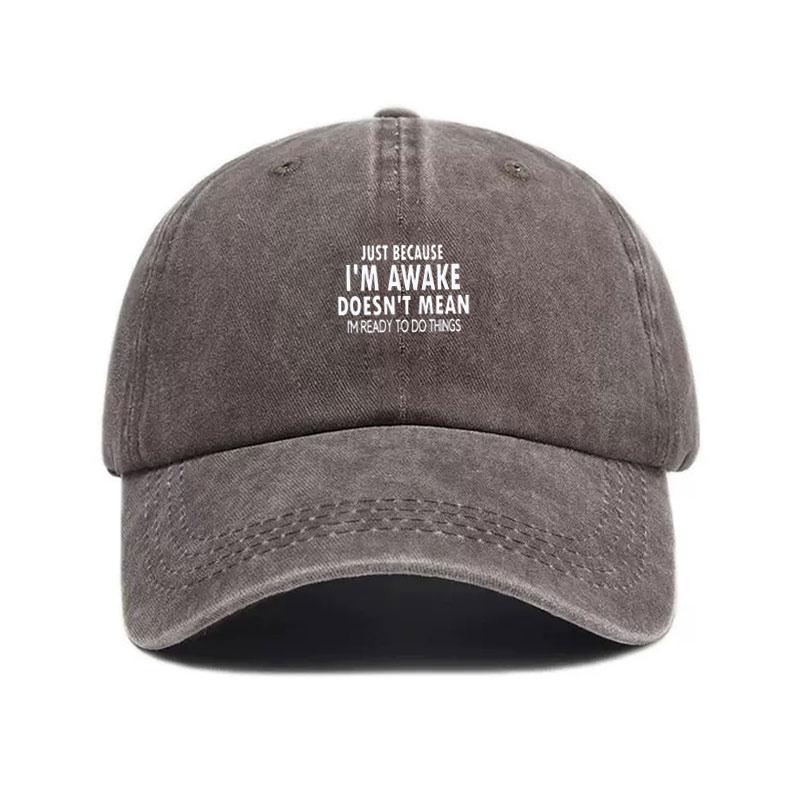 Cap Cotton Relatable Morning Her Him For Women Men Hat Trucker Distresseded Vintage Distressed Adjustable Baseball Washed Quote Fun Humorous Hats