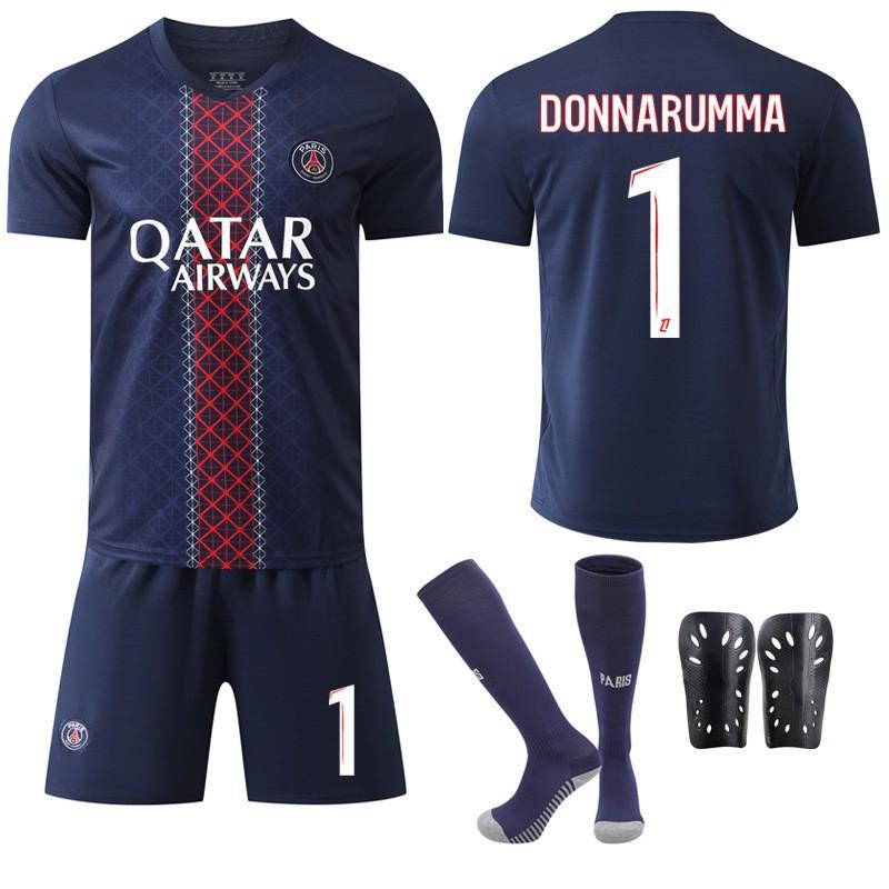 

2025-26 No. 7 Mbappe 10 Dembele 30 Messi Jersey Greater Paris Home Football Shirt Set #L