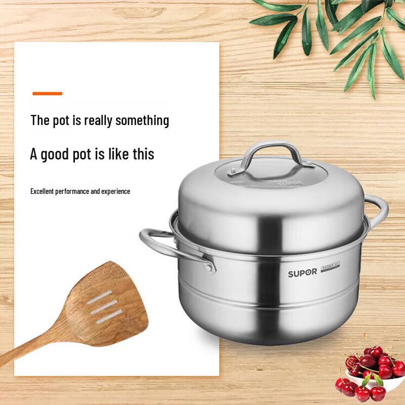 SUPOR 26cm Edelstahl-Dampfgarer