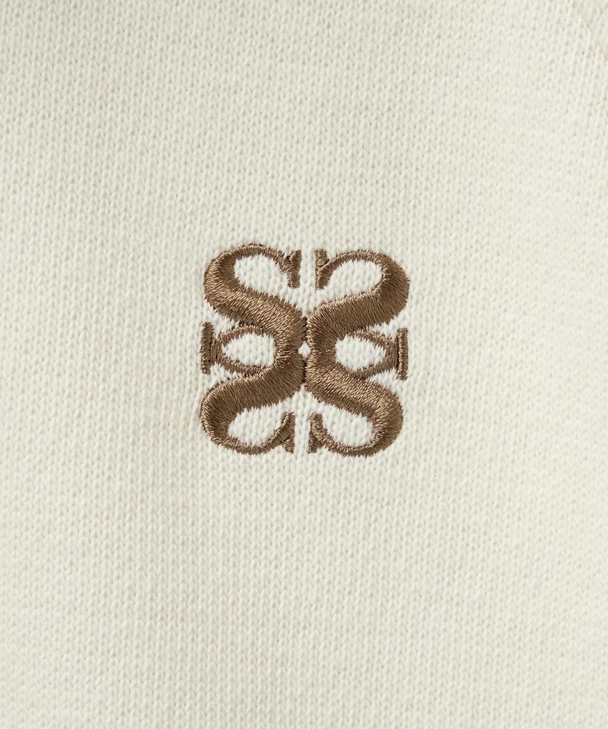 Seteo Lawton Half Zip-Up Sweatshirt Cream