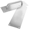 Commercial Door Handle Fireproof Pull Push Plate Handle Wide Base Stainless Steel for Sliding Wooden Doors Shed Attic