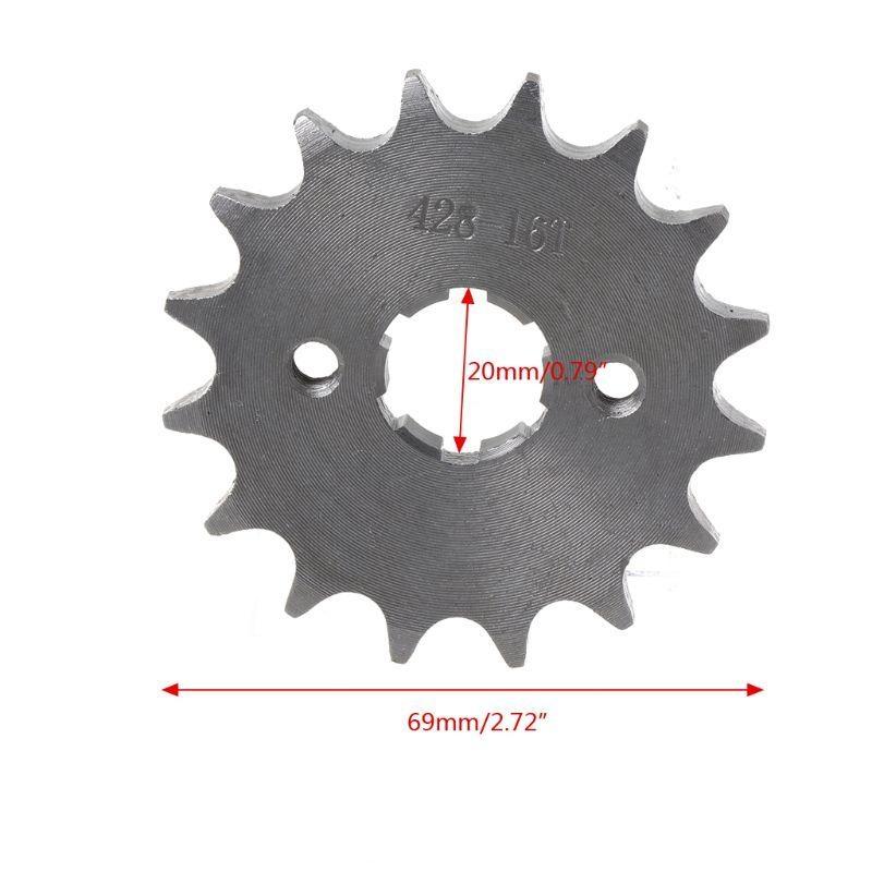 X7JF Motorcycle Hole Dia 20MM 428-20mm-10T/19T Front Engine Sprocket Chain For Dirt Pit Bike Moped ATV Scootor Off-road