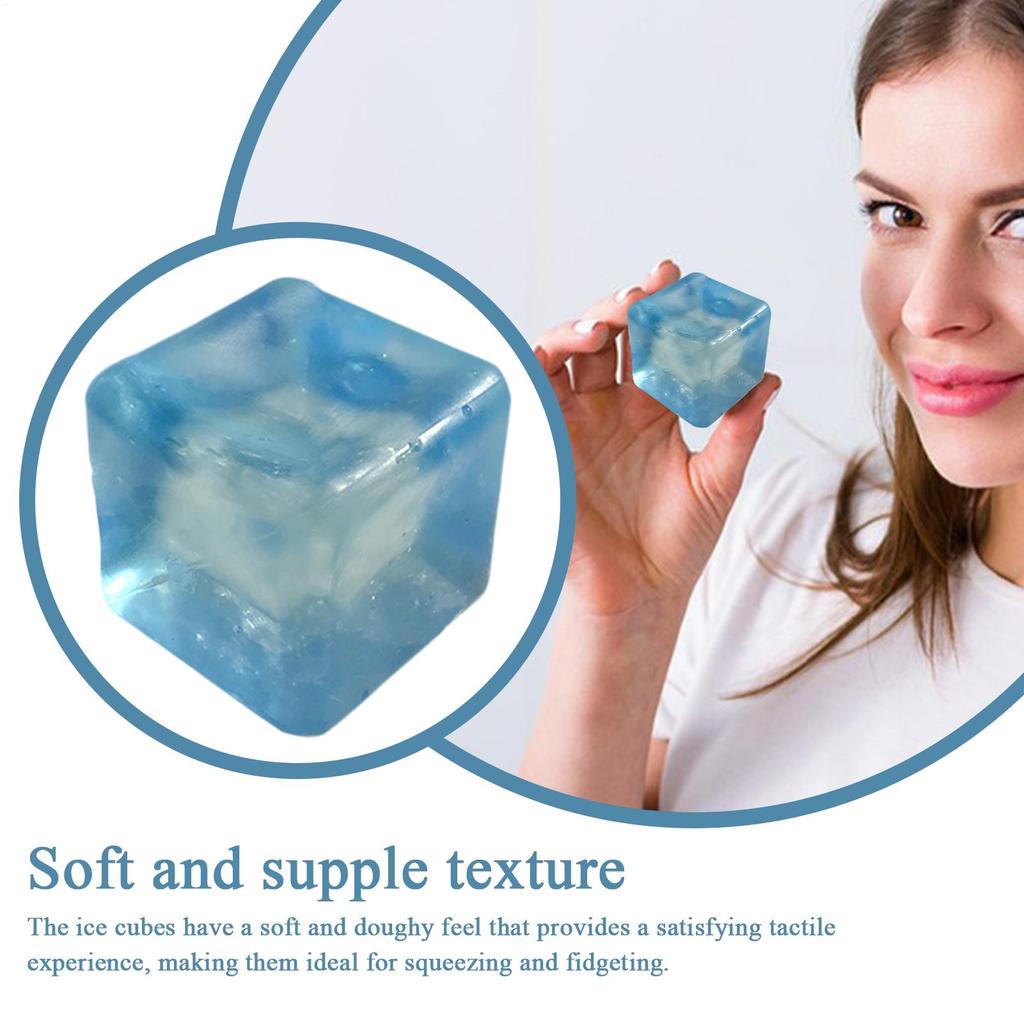 Maltose Cube Stress Squeezes Toy Decompressions Small Ice Cubes Anti Stress Slow Rebound Polar Light Colorful Squeeze Gifts