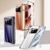 Luxury Plating Clear Plastic Case for Huawei Pura X Max Magnetic Phone Hinge Armor Screen Glass Cover for Huawei Pura X Max Case