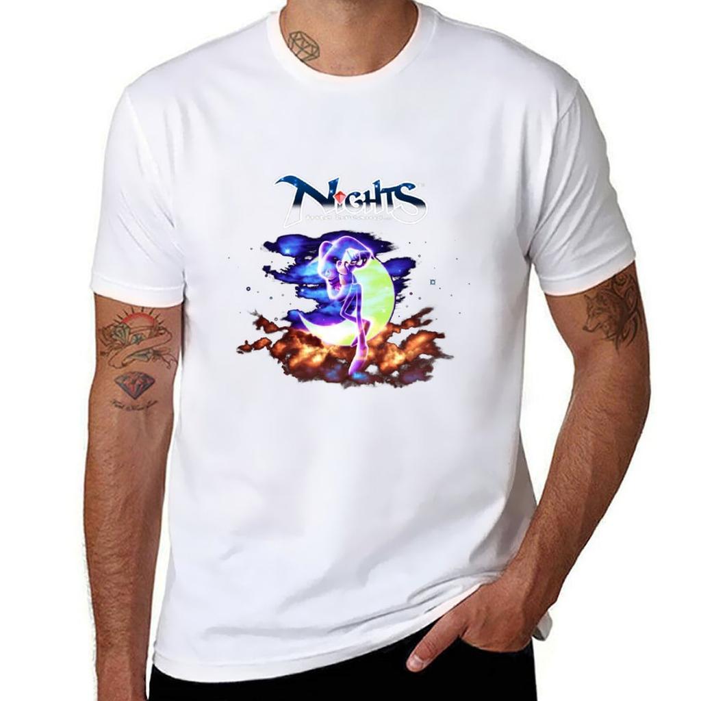 Nights Into Dreams... T-shirt Plain Blue Archive Shirts Graphic Tee Sports Fans Mens Cotton T Shirts