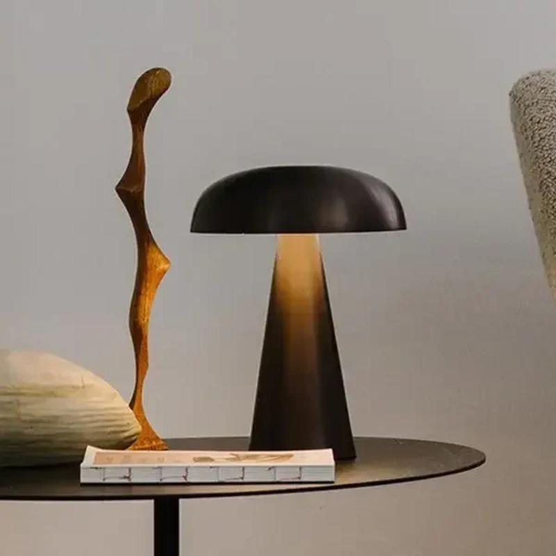 Dimmable Mushroom Lamp With USB Charging - Touch Control Bedside Desk Light Eye Protection