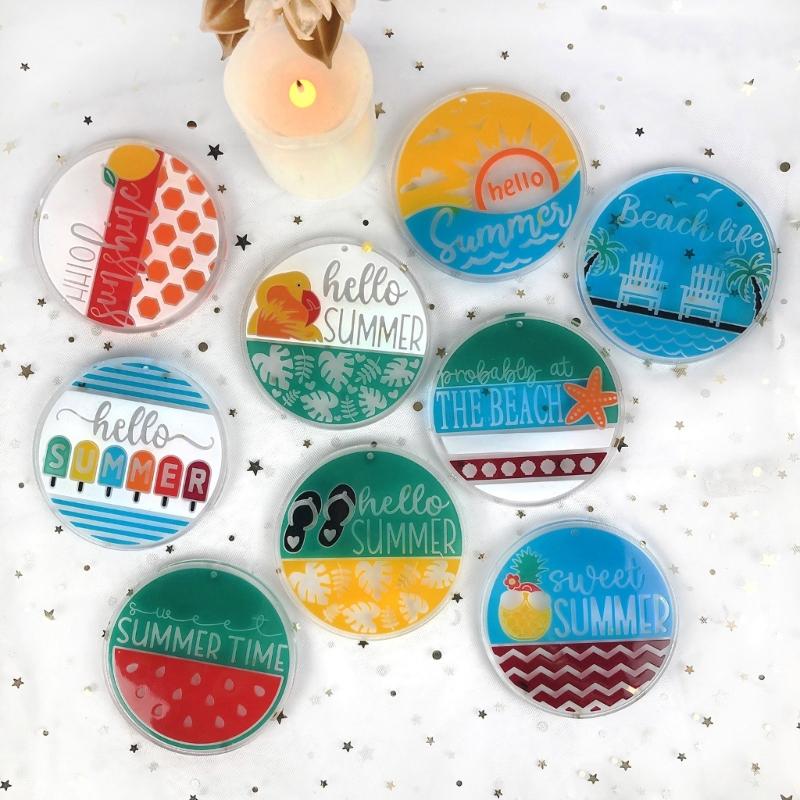 DIY Watermelon Ice Cream Keychain Silicone Epoxy Mold DIY Ornament Pendant Jewelry Crafting Mould for Valentines Gift