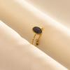 Balck Enamel Gold Plated Heart Fire Evil Eye Stainless Steel Ring Vintage Finger Jewelry Sun Moon Star Rings For Women Men Bague