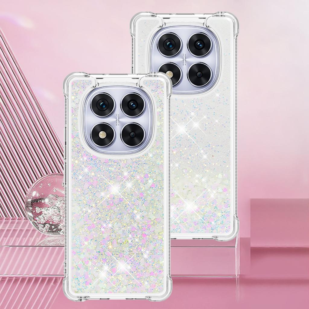 Bling Moving Liquid Floating Sparkle Glitter Case for Xiaomi 14T Redmi Note 14 13 12 11 Pro Plus 14C 13C 12C A3X Waterfall Cover