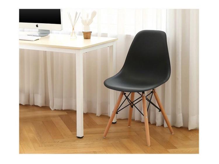 Nordic Modern Dining & Office Chair with Plastic Backrest - Simplistic Design for Home and Work.