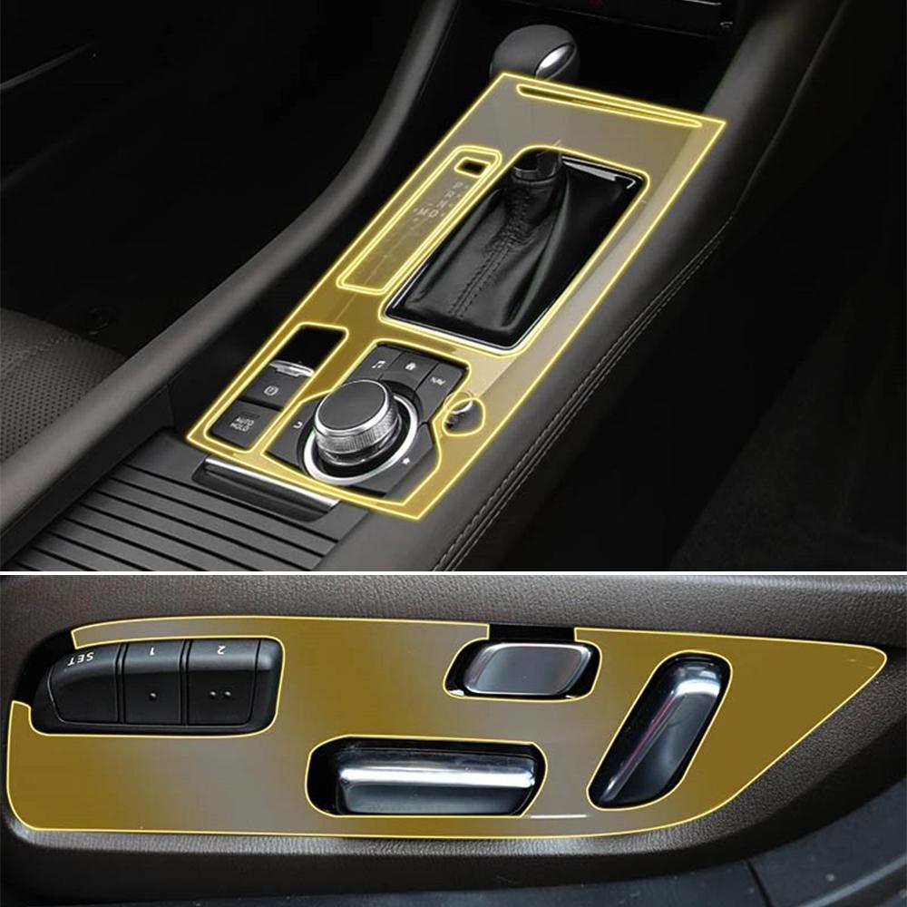 Car Pre-cut TPU Protection Film for Mazda 6 Atenza 2020-2026 Transparent PPF Center Console Navigator Gear Door Accessories