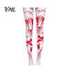 Scary Halloween Costume for Women Blood Print Women, Apron, Hooded Detailed Palm Outfit Cloak, Stockings Outfits Cosplay Parties, Haunted House Events