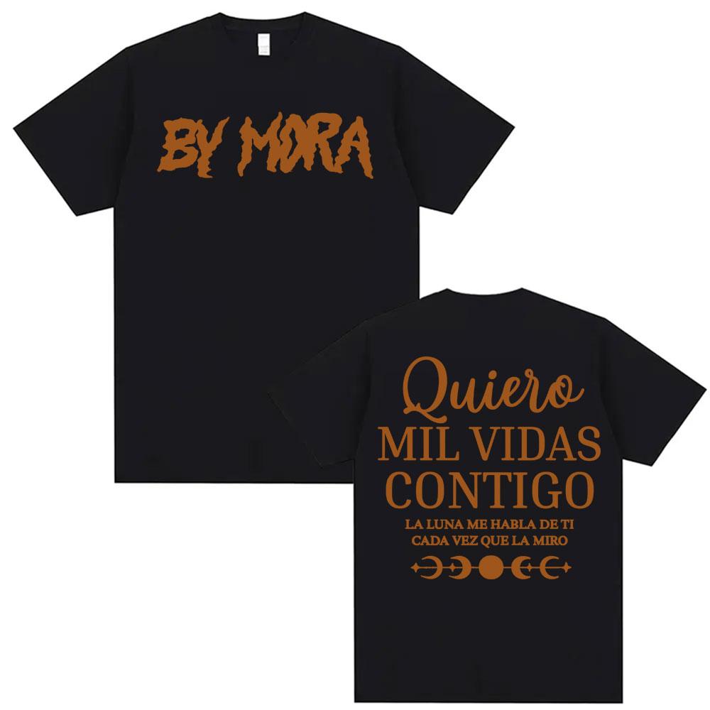 Rapper Mora Album Tour 2025 Graphic Tshirt Men Women High Street Vintage Oversized Tshirts Fashion Hip Hop Cotton T Shirt