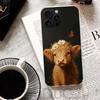 Cute Highland Cow Cover For iPhone 17 Air 16 16E 15 Pro Max 14 Plus 13 Mini Phone Case 12 11 7 8 SE Customized Print Shell 17 Ai