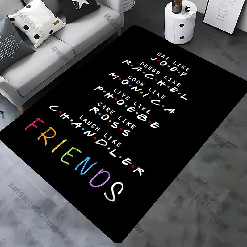 Movie Theme Friends Printed Carpet Rugs for Living Rooms Bedroom Entrance Door Mat Sofa Rugs Large Area Home Decor Rugs Gifts