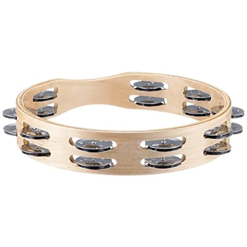 KC Tambourine, Round, Wooden, Natural Color, 24cm, TW-24/18