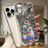Phone Case: 2D Flat Suitable for iPhone 18 17 16 15 14 13 Pro, Transparent Four Corner Protective Case, Glitter Rabbit, Christmas and Halloween Gift